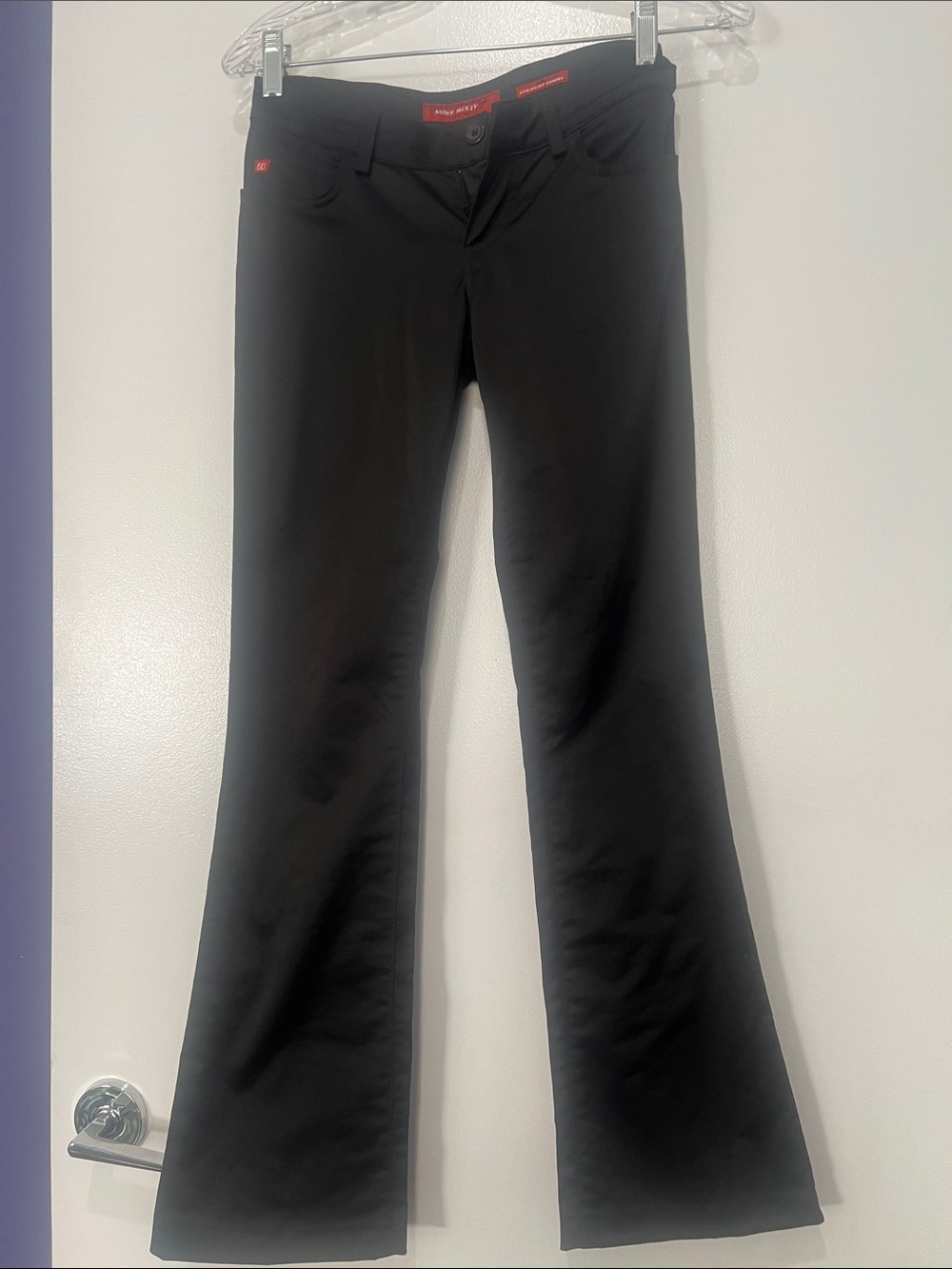 Miss Sixty Black Boot Cut Pants size 25 vintage